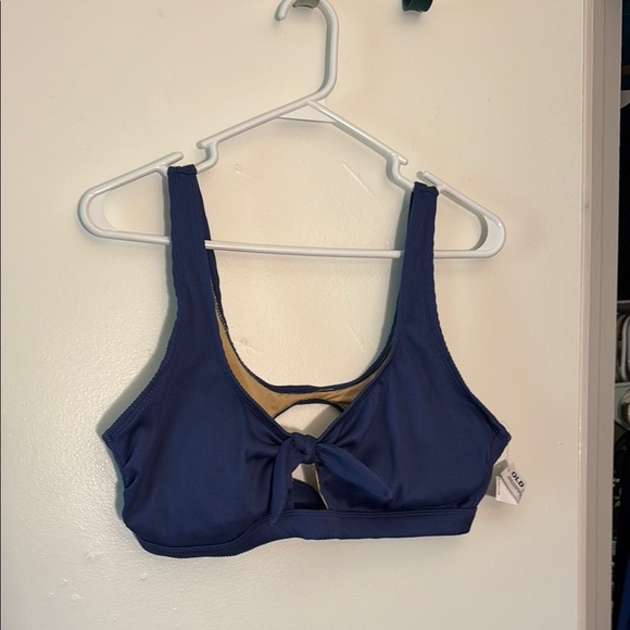Old Navy Other - Navy Blue Tie Bikini Top